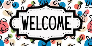 Easter Welcome Sign Dco-01234 For Wreath 6X12 Metal